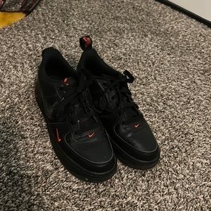 Black and red Nikes